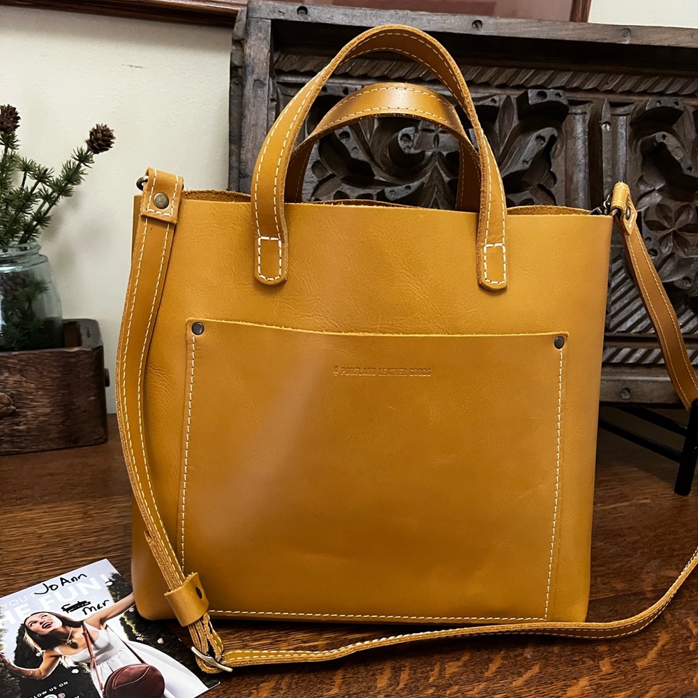 Portland Leather Mango Medium Classic Crossbody Tote Bag Purse